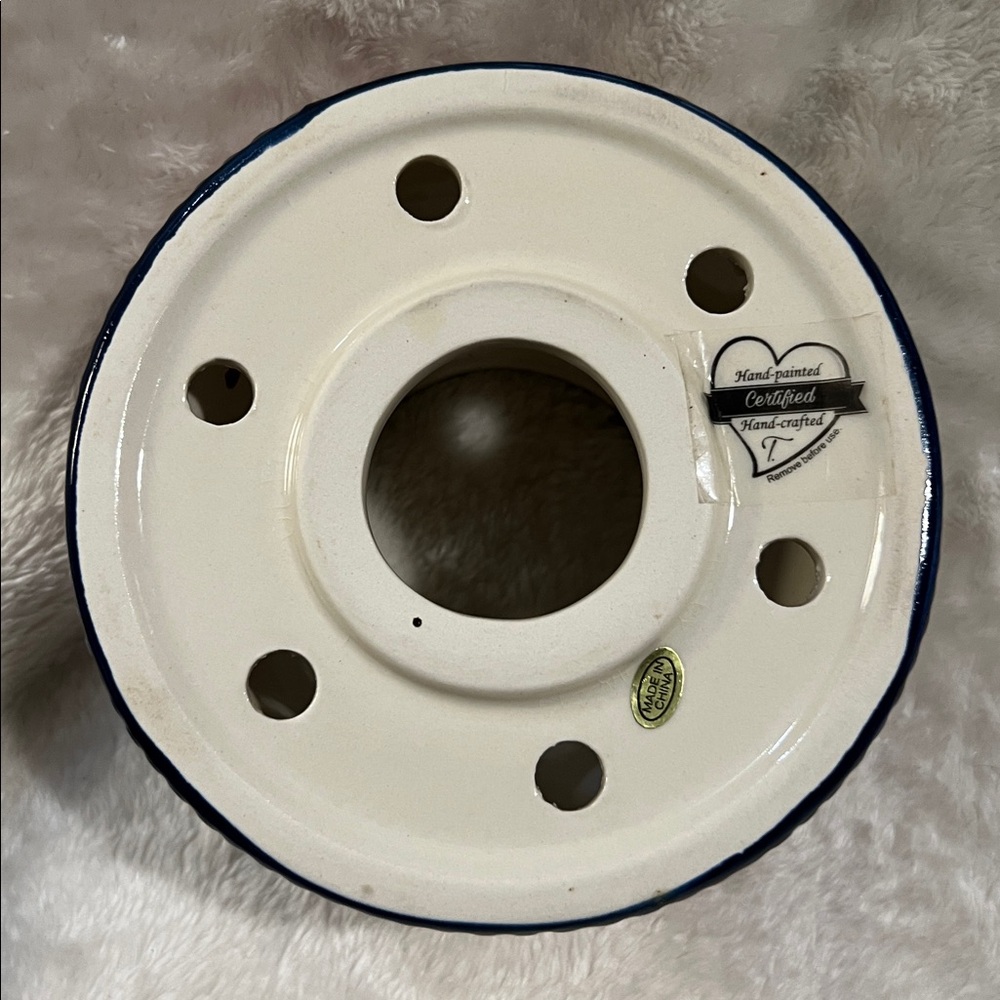 NEW 🇺🇸 HAND CRAFTED PATRIOTIC RED WHITE BLUE STAR DESIGN JAR CANDLE SHADE COVER - Picture 5 of 9